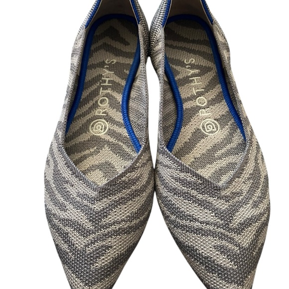 Rothy's the point gray Zebra RETIRED flats - Picture 2 of 8